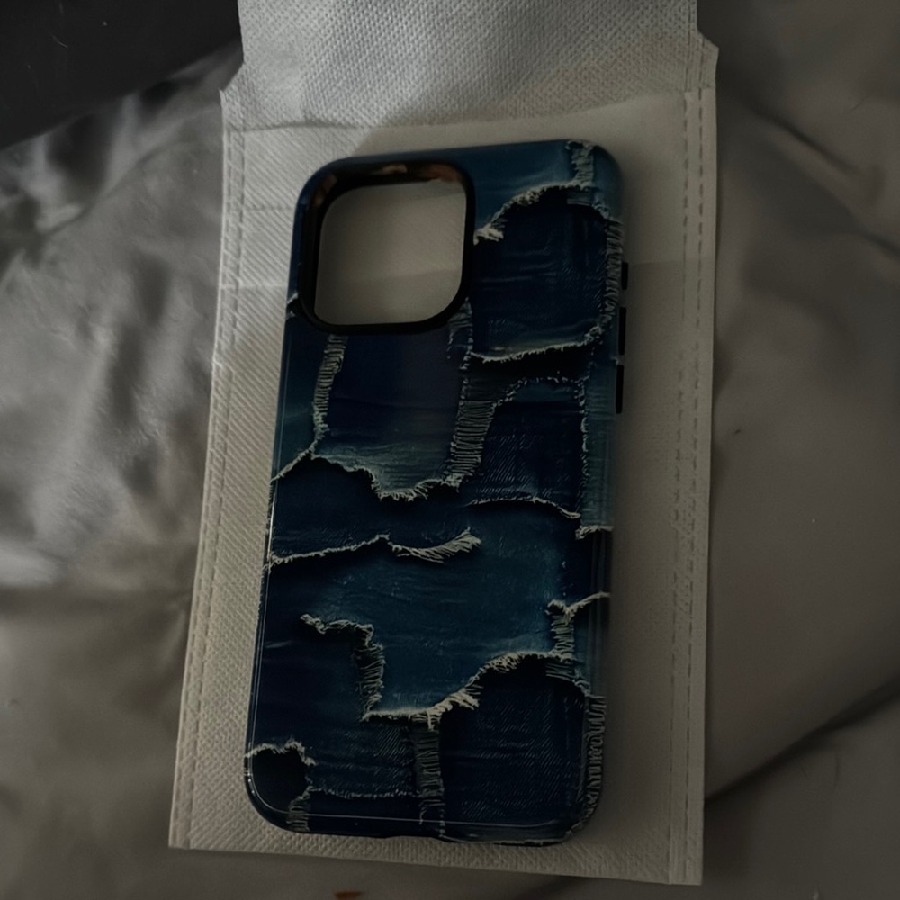 Navy Blue 3D Textured iPhone Case